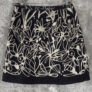 Patricia Jones Womens Size 4 Floral A Line Mini Skirt Button Zip Made in USA